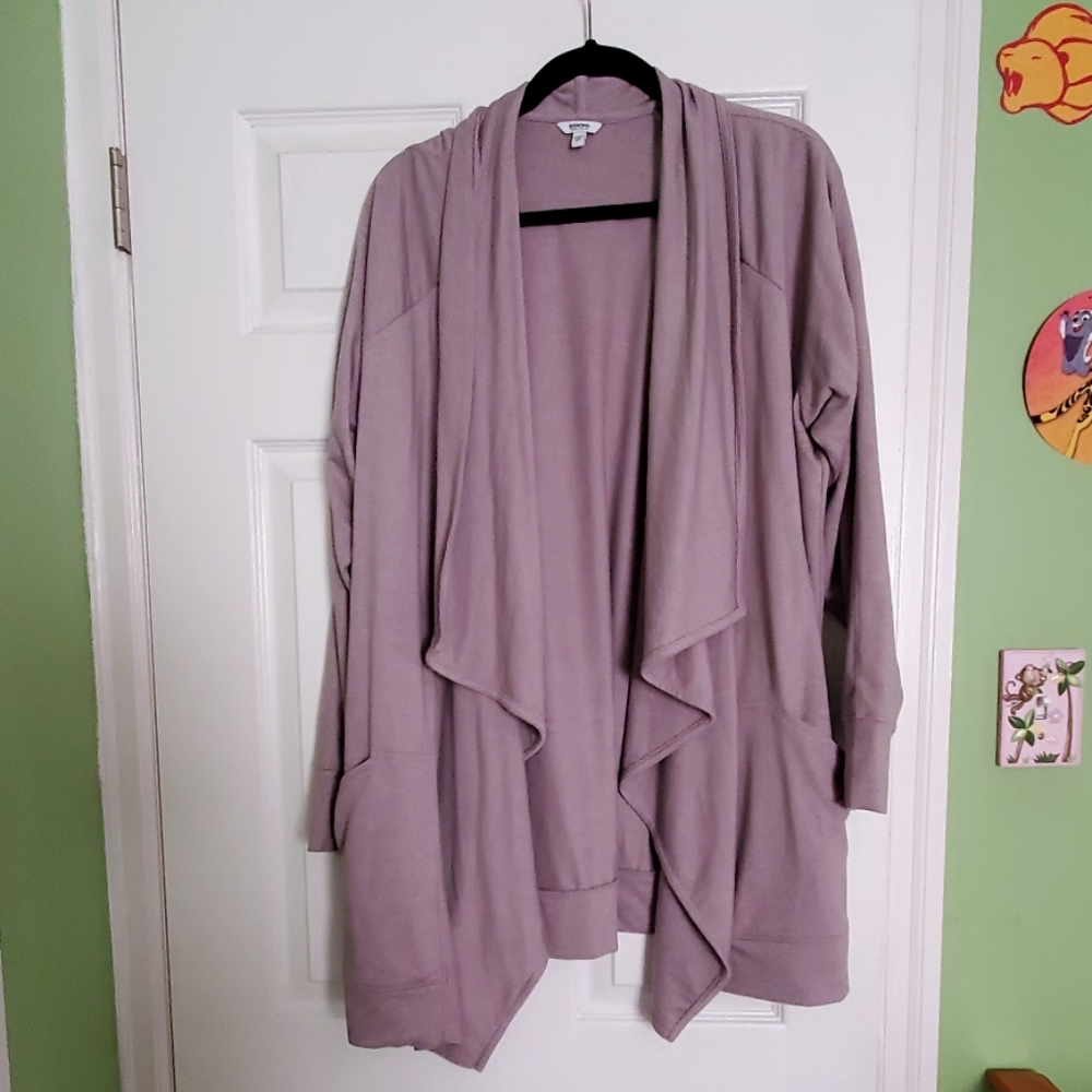 Purple open cardigan